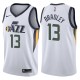 NBA Men Utah Jazz White #13 BRADLEY Jersey High Quality Name and Number Print