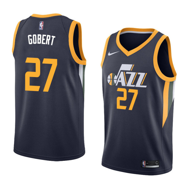 NBA Men Utah Jazz Dark Blue #27 GOBERT Jersey High Quality Name and Number Print