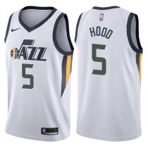 NBA Men Utah Jazz White #5 HOOD Jersey High Quality Name and Number Print