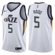 NBA Men Utah Jazz White #5 HOOD Jersey High Quality Name and Number Print