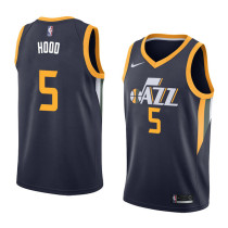 NBA Men Utah Jazz Dark Blue #5 HOOD Jersey High Quality Name and Number Print