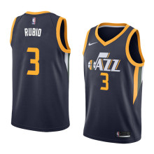 NBA Men Utah Jazz Dark Blue #3 RUBIO Jersey High Quality Name and Number Print