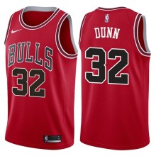 NBA Men Chicago Bulls Red #32 DUNN Jersey High Quality Name and Number Print