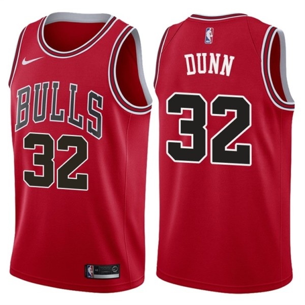 NBA Men Chicago Bulls Red #32 DUNN Jersey High Quality Name and Number Print