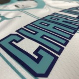 NBA Men New Season Charlotte Hornets #2 BALL White Jersey High Quality Name and Number Print