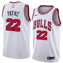 NBA Men Chicago Bulls White #22 PAYNE Jersey High Quality Name and Number Print