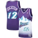 NBA Men Utah Jazz Purple Snow Mountain #12 STOCKTON Jersey High Quality Name and Number Print