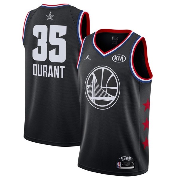 NBA Men 2019 All Star Jerseys Black #35 DURANT Jersey High Quality Name and Number Print
