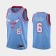 NBA Men Chicago Bulls 19-20 Season Light Blue #6 FELICIO Jersey High Quality Name and Number Print