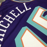 NBA Men Utah Jazz Purple Snow Mountain #45 MITCHELL Jersey High Quality Name and Number Print