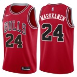 NBA Men Chicago Bulls Red #24 MARKKANEN Jersey High Quality Name and Number Print