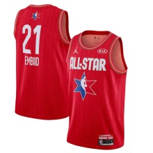 NBA Men 2020 All Star Jerseys Red #21 EMBIID Jersey High Quality Name and Number Print