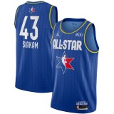 NBA Men 2020 All Star Jerseys Blue #43 SIAKAM Jersey High Quality Name and Number Print