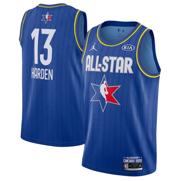 NBA Men 2020 All Star Jerseys Blue #13 HARDEN Jersey High Quality Name and Number Print