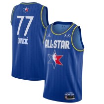 NBA Men 2020 All Star Jerseys Blue #77 DONCIC Jersey High Quality Name and Number Print