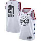NBA Men 2019 All Star Jerseys White #21 EMBIID Jersey High Quality Name and Number Print