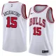 NBA Men Chicago Bulls White #15 ARCIDIACONO Jersey High Quality Name and Number Print