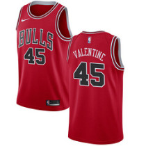 NBA Men Chicago Bulls Red #45 VALENTINE Jersey High Quality Name and Number Print