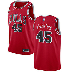 NBA Men Chicago Bulls Red #45 VALENTINE Jersey High Quality Name and Number Print