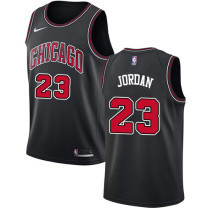 NBA Men Chicago Bulls Black #23 JORDAN Jersey High Quality Name and Number Print