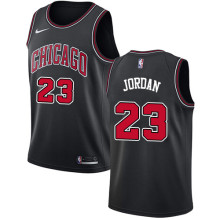 NBA Men Chicago Bulls Black #23 JORDAN Jersey High Quality Name and Number Print
