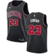 NBA Men Chicago Bulls Black #23 JORDAN Jersey High Quality Name and Number Print