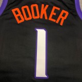 NBA Season 20-21 Men Phoenix Suns Black #1 BOOKER Jersey High Quality Name and Number Print