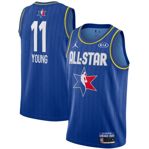 NBA Men 2020 All Star Jerseys Blue #11 YOUNG Jersey High Quality Name and Number Print