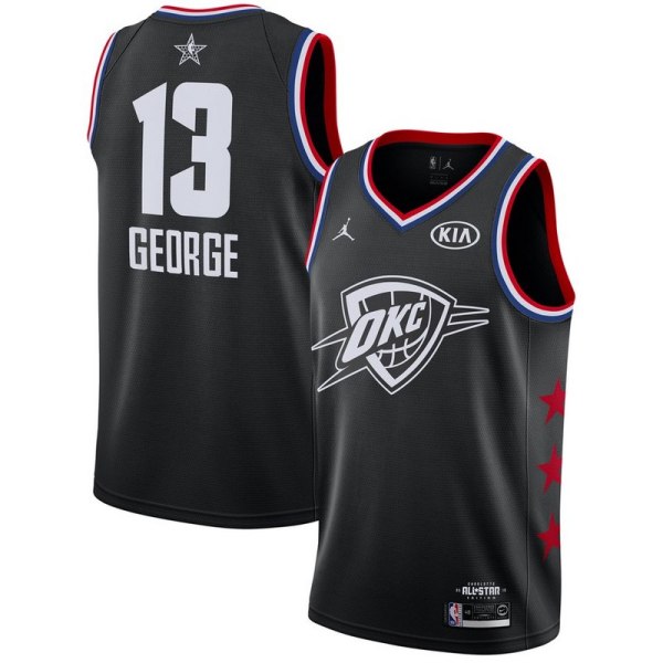 NBA Men 2019 All Star Jerseys Black #13 GEORGE Jersey High Quality Name and Number Print