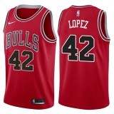NBA Men Chicago Bulls Red #42 LOPEZ Jersey High Quality Name and Number Print