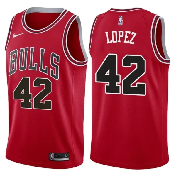 NBA Men Chicago Bulls Red #42 LOPEZ Jersey High Quality Name and Number Print