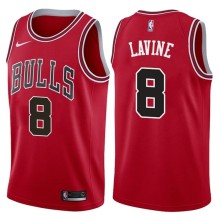 NBA Men Chicago Bulls Red #8 LAVINE Jersey High Quality Name and Number Print
