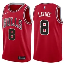 NBA Men Chicago Bulls Red #8 LAVINE Jersey High Quality Name and Number Print
