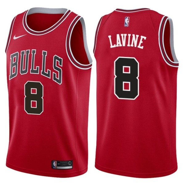 NBA Men Chicago Bulls Red #8 LAVINE Jersey High Quality Name and Number Print