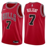 NBA Men Chicago Bulls Red #7 HOLIDAY Jersey High Quality Name and Number Print