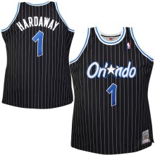 NBA Men's Orlando Magic Mitchell & Ness #1 HARDAWAY Black 1994-1995 Hardwood Classics Throwback Team Jersey Name and Number Print