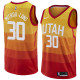 NBA Men Utah Jazz Yellow & Orange #30 MITROU-LONG Jersey High Quality Name and Number Print