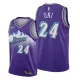NBA Men Utah Jazz Purple Snow Mountain #24 ONI Jersey High Quality Name and Number Print