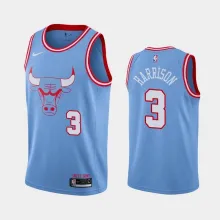 NBA Men Chicago Bulls 19-20 Season Light Blue #3 HARRISON Jersey High Quality Name and Number Print