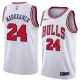 NBA Men Chicago Bulls White #24 MARKKANEN Jersey High Quality Name and Number Print