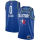 NBA Men 2020 All Star Jerseys Blue #0 LILLARD Jersey High Quality Name and Number Print