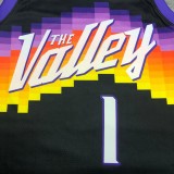 NBA Season 20-21 Men Phoenix Suns Black #1 BOOKER Jersey High Quality Name and Number Print