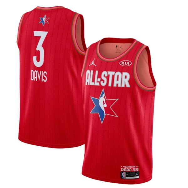 NBA Men 2020 All Star Jerseys Red #3 DAVIS Jersey High Quality Name and Number Print