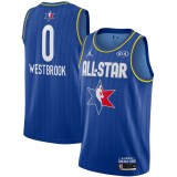 NBA Men 2020 All Star Jerseys Blue #0 WESTBROOK Jersey High Quality Name and Number Print