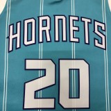 NBA Men Charlotte Hornets #20 HAYWARD Blue Jersey High Quality Name and Number Print