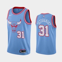 NBA Men Chicago Bulls 19-20 Season Light Blue #31 SATORANSKY Jersey High Quality Name and Number Print