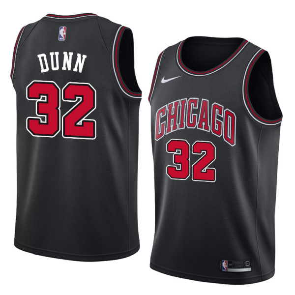 NBA Men Chicago Bulls Black #32 DUNN Jersey High Quality Name and Number Print