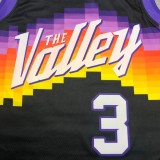 NBA Season 20-21 Men Phoenix Suns Black #3 PAUL Jersey High Quality Name and Number Print