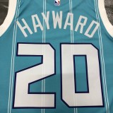 NBA Men Charlotte Hornets #20 HAYWARD Blue Jersey High Quality Name and Number Print