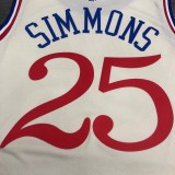 NBA Men Season 20-21 Philadelphia 76ers Beige #25 SIMMONS City Jersey High Quality Name and Number Print